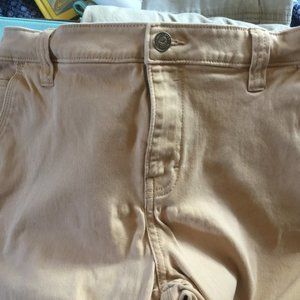 Hollister High-Rise Utility Dad Jeans Khaki 5R  27Wx 28L"